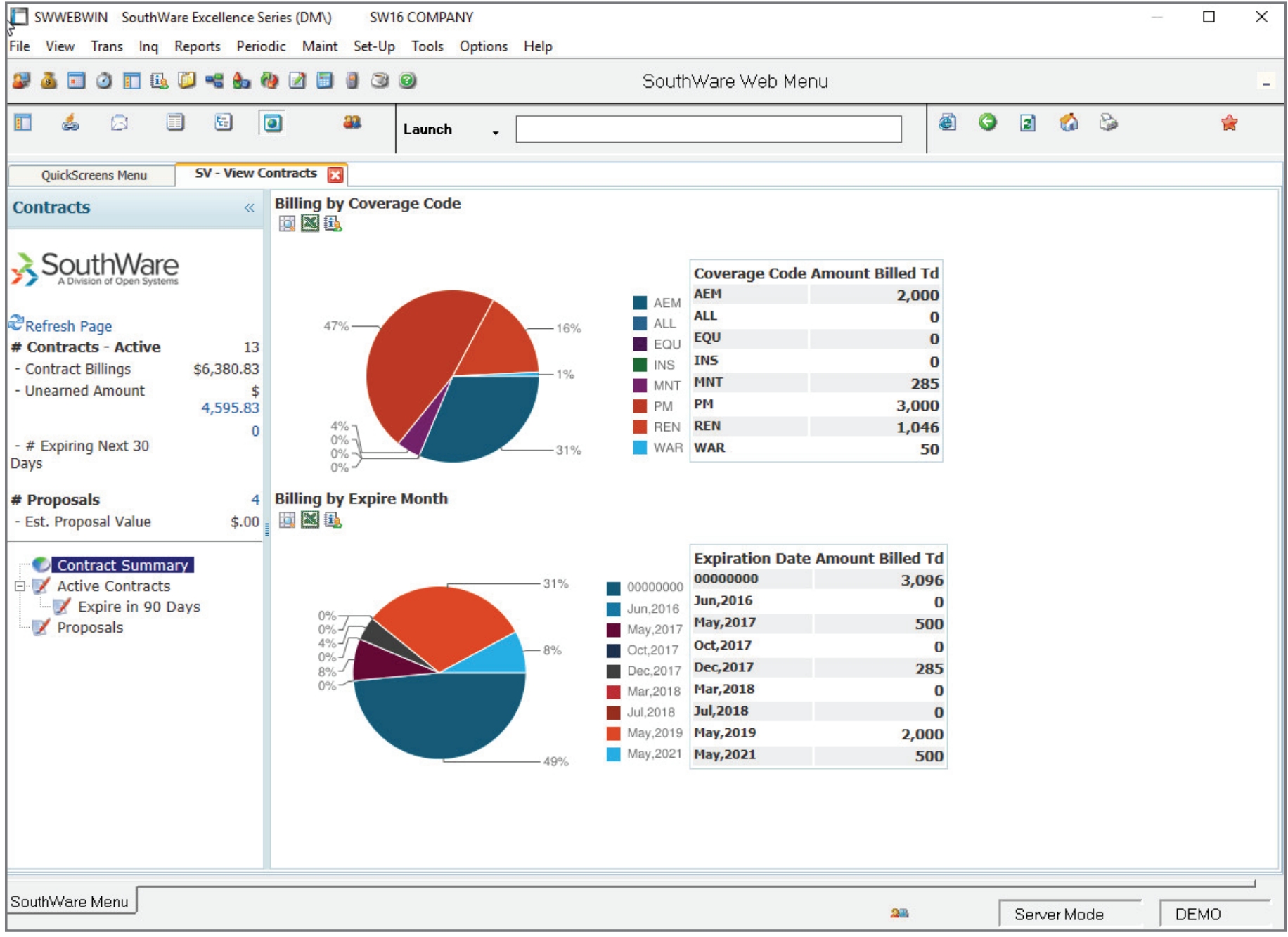 screenshot of Aptean SouthWare